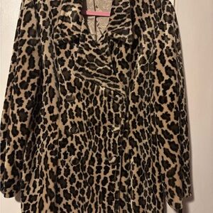 La Belle Leopard Print Coat